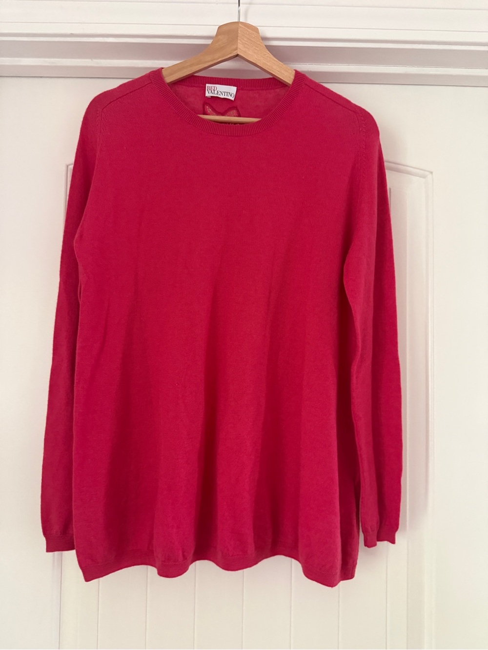 RED Valentino Bright Red/Pinkish Crewneck Sweater XL